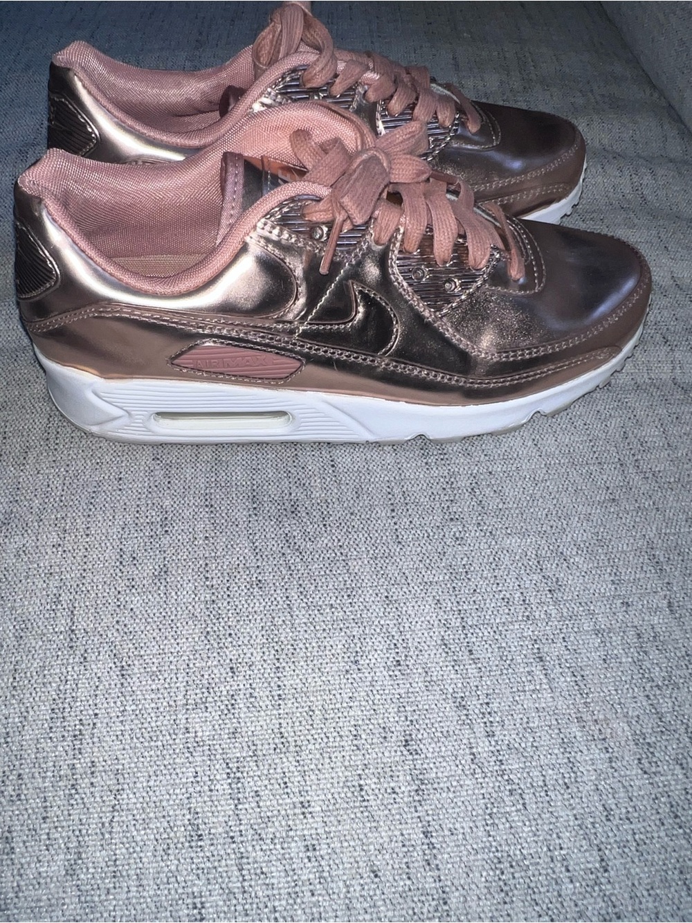 Nike Air Max 90 Metallic Pack Rose Gold Shoes size 8